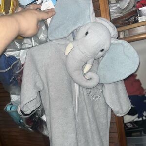 Gray Elephant Fleece Costume